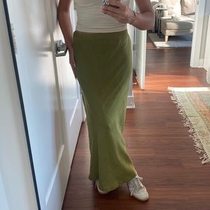 Urban outfitters winona satin crinkle maxi skirt